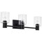 Nuvo Clarksville - 3 Light Vanity - Matte Black with Clear Glass 60/8063 - alternate 1